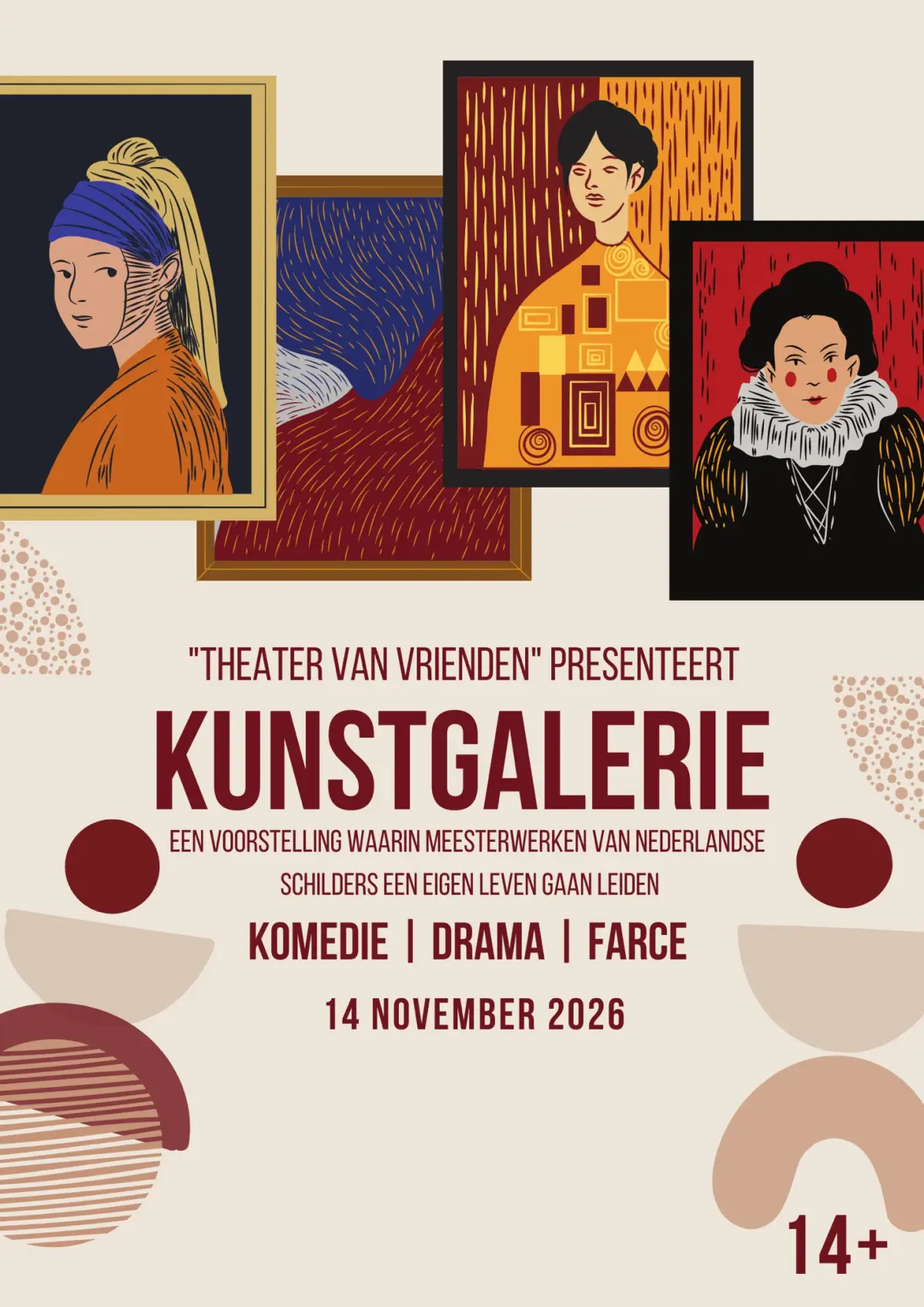 Poster for “Kunstgalerie” by Theater van Vrienden, 14 November 2026
