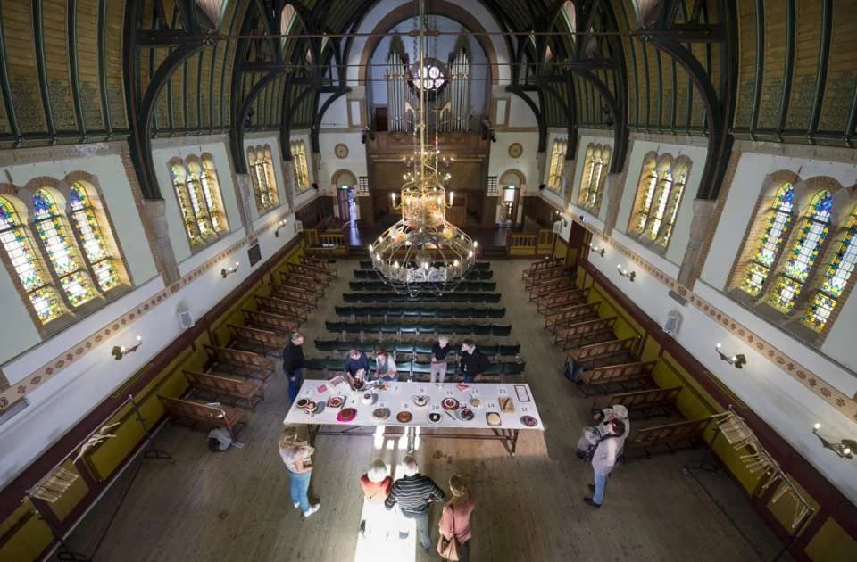 Ukraine Benefit Milonga — seventh edition. Venue photograph of Van Houtenkerk, supplied on the organizer’s website.